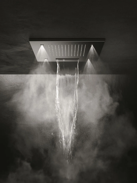 CRIPD380 - Ceiling mounted square waterfall shower by CRISTINA Rubinetterie - view 3